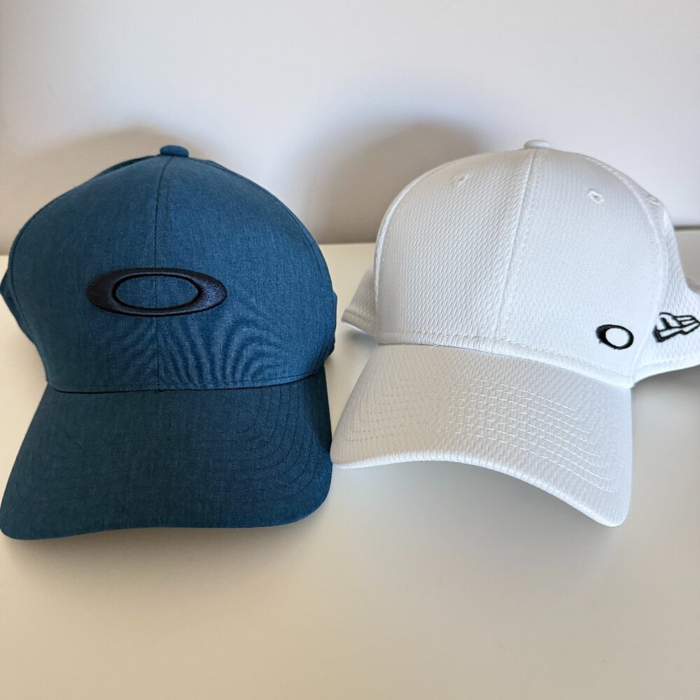 Oakley Baseball Caps White (Large - XLarge) Blue (Adjustable Strap)